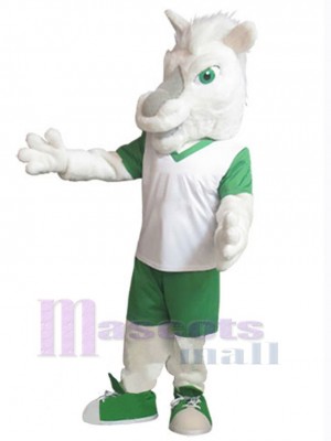 Cheval Blanc Mascotte Costume Animal