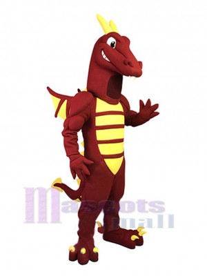 Rouge Dragon Mascotte Costume Animal