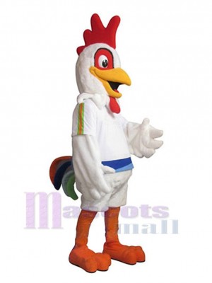 Coq costume de mascotte