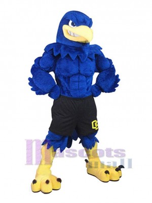 Faucon musclé bleu Mascotte Costume Animal