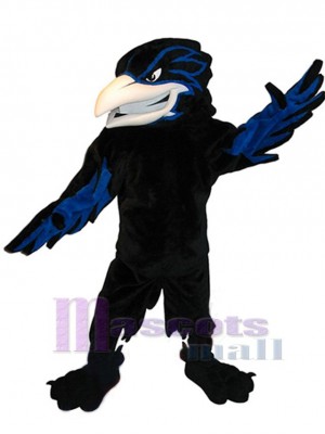 Bleu et Noir Corbeau Mascotte Costume Animal