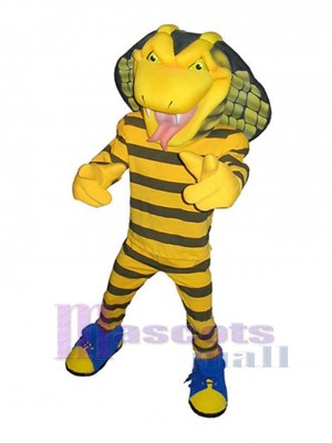Jaune Cobra Serpent Mascotte Costume Animal
