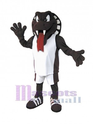 Brun Cobra Serpent Mascotte Costume Animal