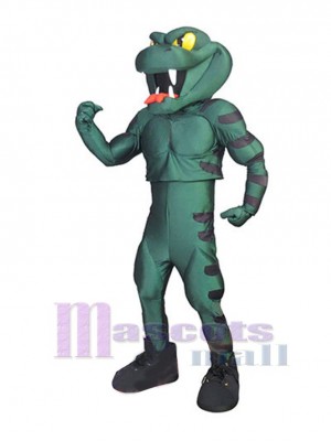 Vert Vipère Serpent Mascotte Costume Animal