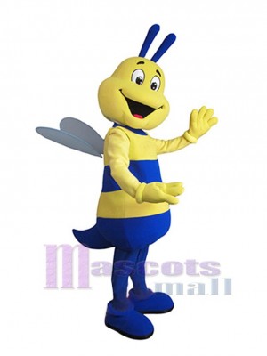 Abeille bleue et jaune Mascotte Costume Insecte