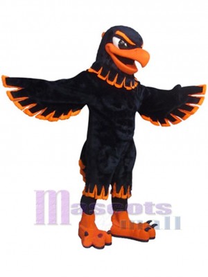 Noir et Orange Faucon Mascotte Costume Animal