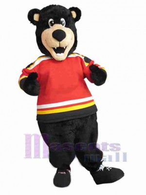 Ours noir heureux Mascotte Costume Animal