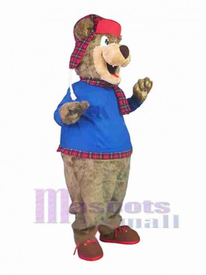 Ours brun heureux Mascotte Costume Animal
