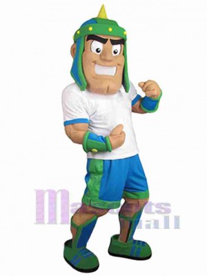 Homme costume de mascotte