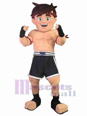 Homme costume de mascotte