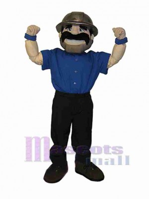 Homme costume de mascotte