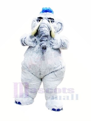 Mammouth Gris l'éléphant Mascotte Les costumes Adulte