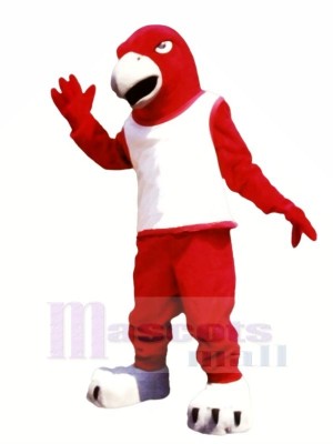 Rouge Faucon avec blanc Gilet Mascotte Les costumes