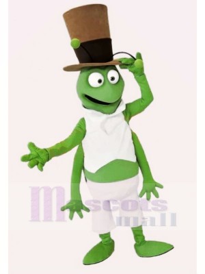 Sauterelle avec Noir Chapeau Mascotte Costume