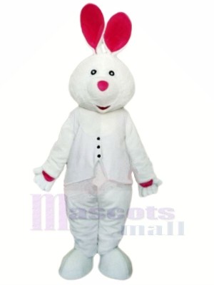 blanc lapin avec Longue Oreille Mascot Costumes Animal