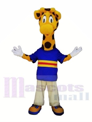 Mignonne Girafe avec Gros Les yeux Mascotte Les costumes Animal