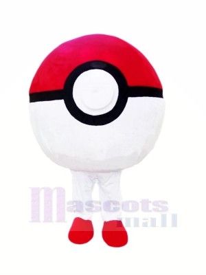 rouge et blanc Poussée Balle Mascotte Les costumes Pas cher
