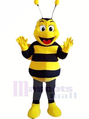 Heureux abeille Mascotte Les costumes Pas cher