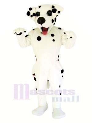 Heureux Dalmation Chien Mascotte Les costumes Dessin animé