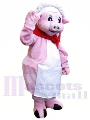 Chef Rose Porc Mascotte Les costumes