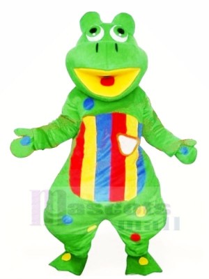 Charmant vert Grenouille Mascotte Les costumes Pas cher