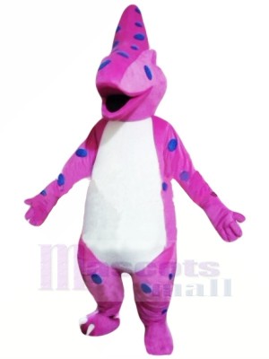 Violet Dinosaure Mascotte Costume dessin animé