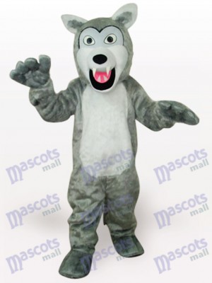 Costume de mascotte adulte gris loup animal