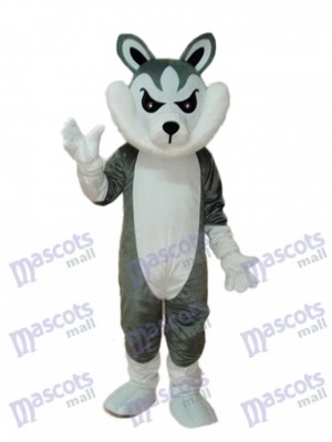 Gros Gris Loup Mascotte Costume adulte Animal