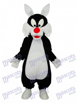 blanc Bouche Loup Mascotte Costume adulte Animal