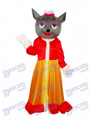 rouge Loup Mascotte Costume adulte Animal