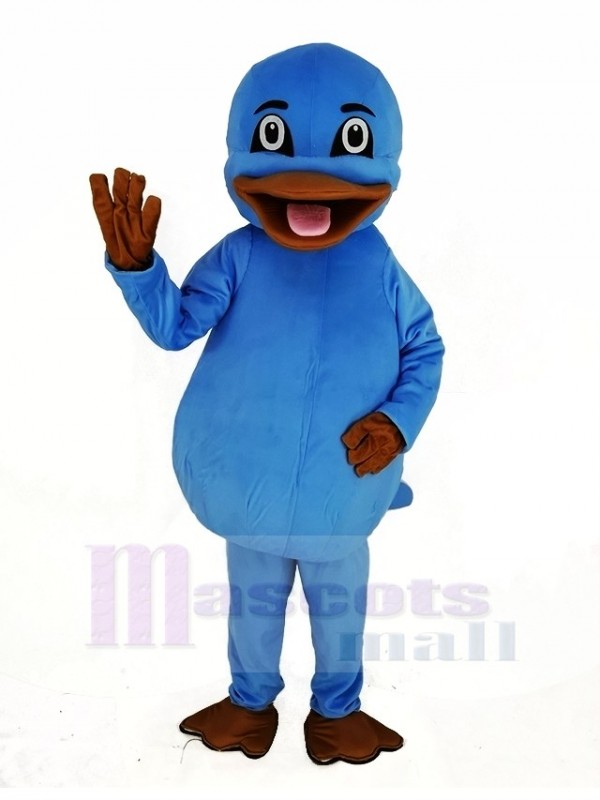 Lumière Bleu Ornithorynque Mascotte Costume