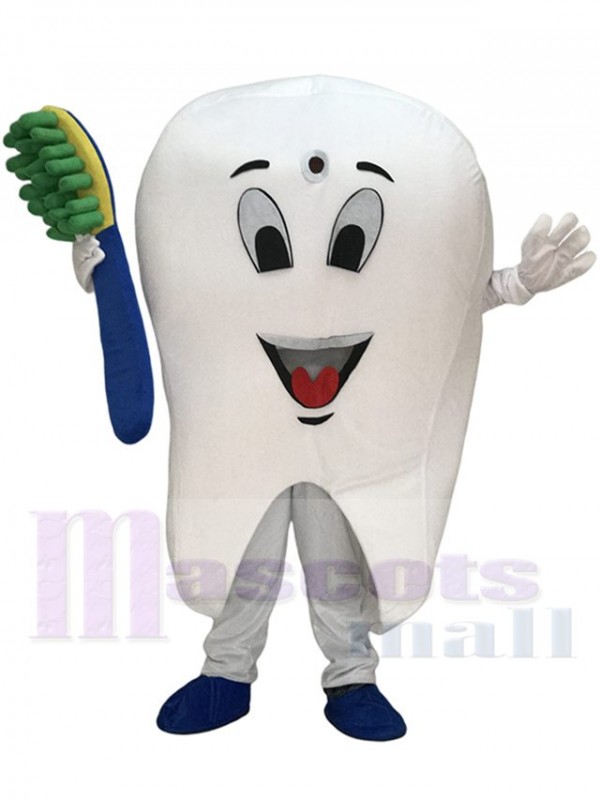 Dent mascotte adulte costume dent soins dentaires fête d'anniversaire fête déguisement tenue