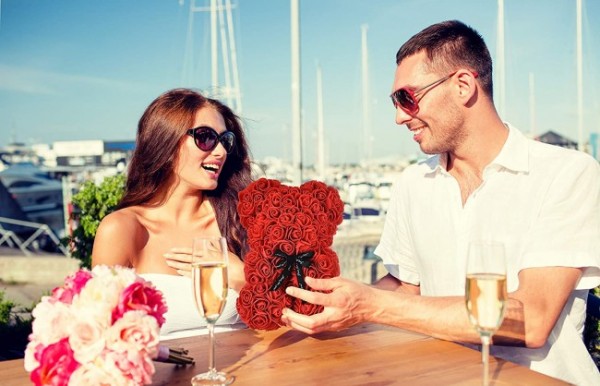Rose noire Ours en peluche Fleur Ours Meilleur cadeau pour la fête des mères, la Saint-Valentin, les anniversaires, les mariages et les anniversaires