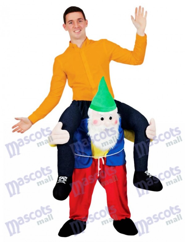 Retour Épaule Jardin Gnome Portez-moi Mascotte Ride Costume Stag Déguisement Noël Tenue drôle