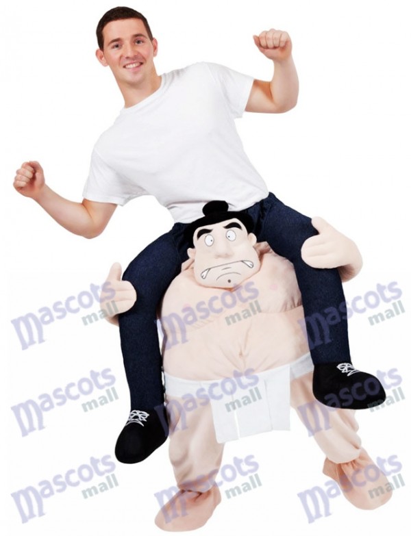 Portez-moi le costume de lutteur de costume de sumo japonais sur le costume de mascotte de tirelire