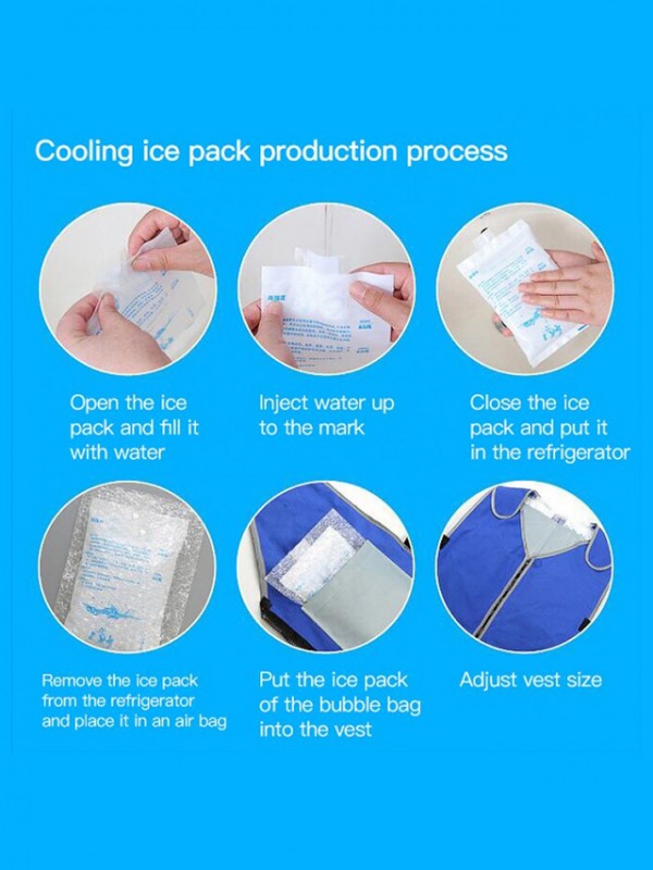 Système de refroidissement de gilet de refroidissement avec 20 blocs de glace pour costume de mascotte