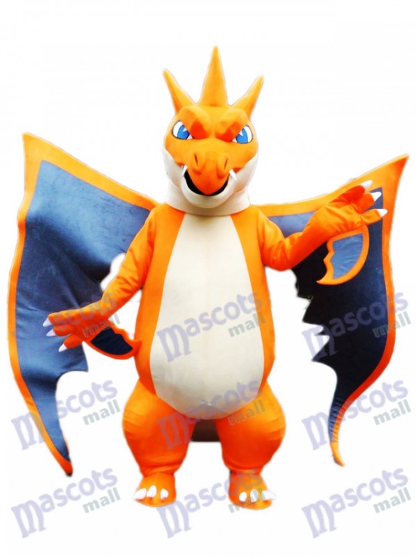 Méga Charizard X Monstre de poche Pokémon Pokémon Dragon de feu Go Costume de mascotte