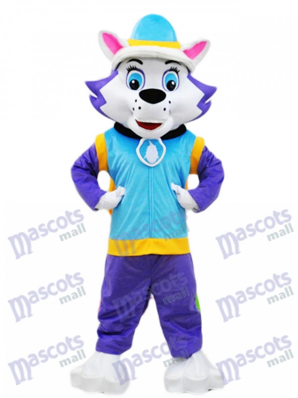 Husky Chien Everest Mascotte Paw Patrol Montagne Enneigée Chiot Dessin Animé Costume