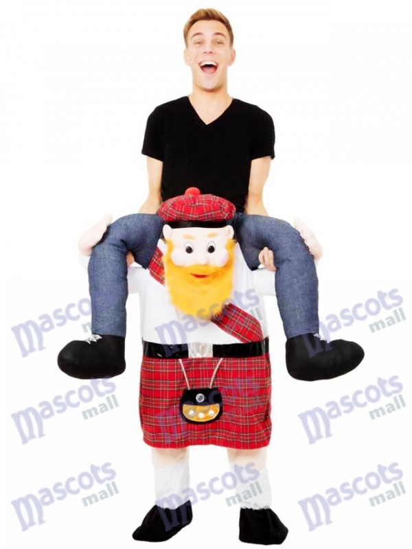 Scotsman Piggy Back Carry Me Costume mascotte écossaise monter sur Déguisements