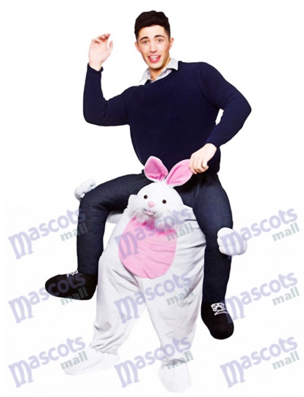 Carry Me Lapin de Pâques Piggy Back Mascotte Adultes Monter Sur Costume Déguisement Drôle
