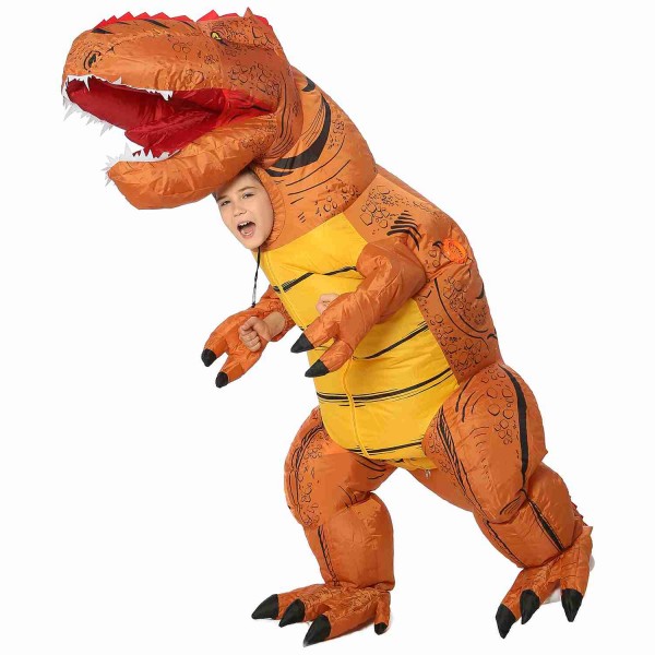 Dult Costume de dinosaure gonflable Marron 