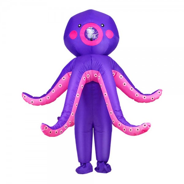Poulpe Calamar Gonflable Costume Halloween Noël Costume pour Adulte/enfant