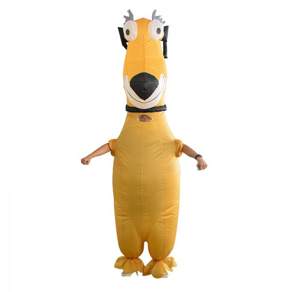 Drôle Jaune Chien Gonflable Costume Halloween Noël Costume pour Adulte