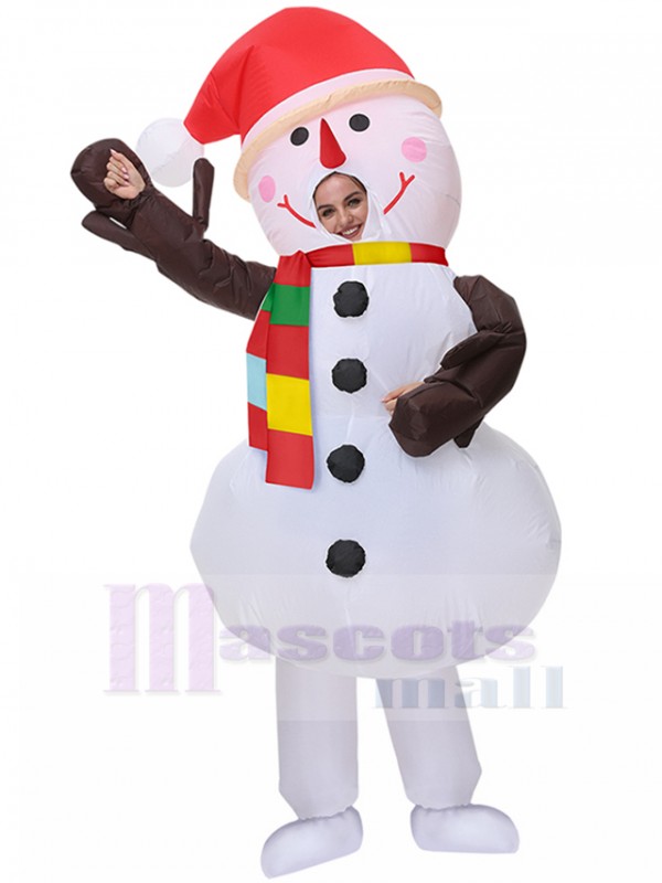 costume gonflable de Bonhomme de neige