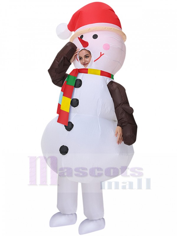 costume gonflable de Bonhomme de neige