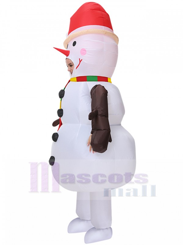 costume gonflable de Bonhomme de neige