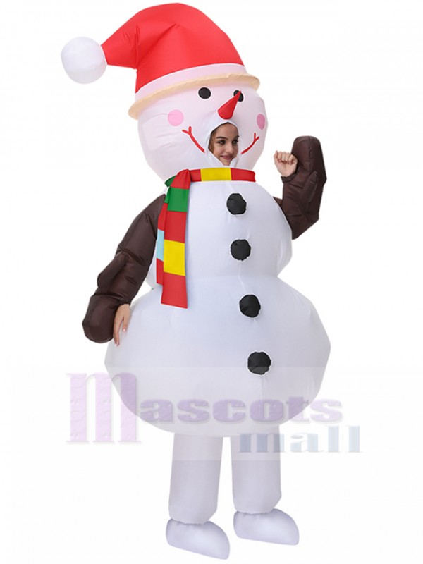 costume gonflable de Bonhomme de neige