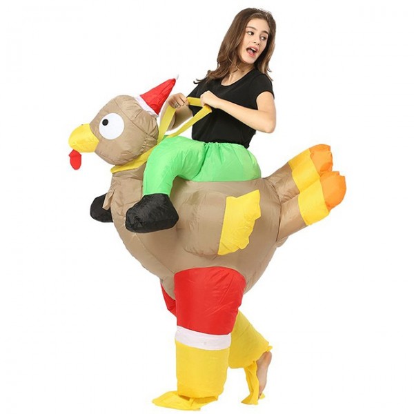 dinde Porter moi Balade sur Gonflable Costume Action de grâces journée Costume pour Adulte