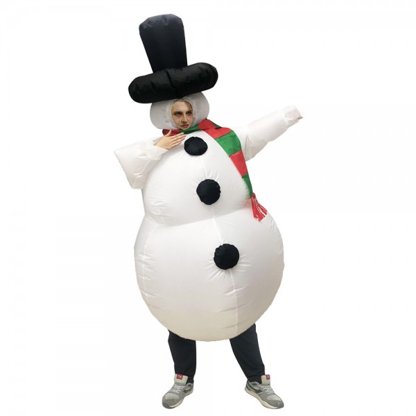 Bonhomme de neige Gonflable Costume Halloween Noël Costume pour Adulte/enfant