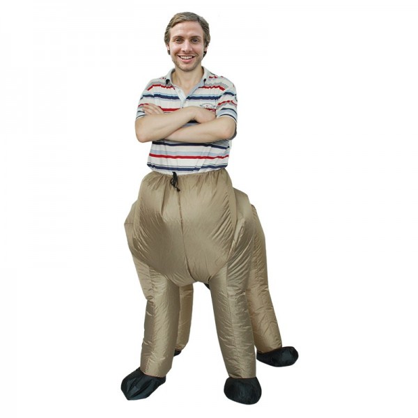 marron Centaure Mi-homme Demi-cheval Gonflable Costume Halloween Noël Vacances Costume pour Adulte